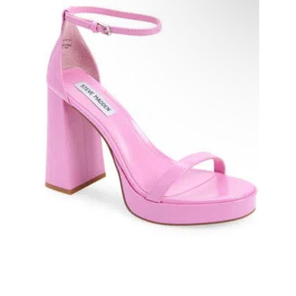 Steve Madden Veronica Hot Pink Platform Ankle Strap Sandals Heels